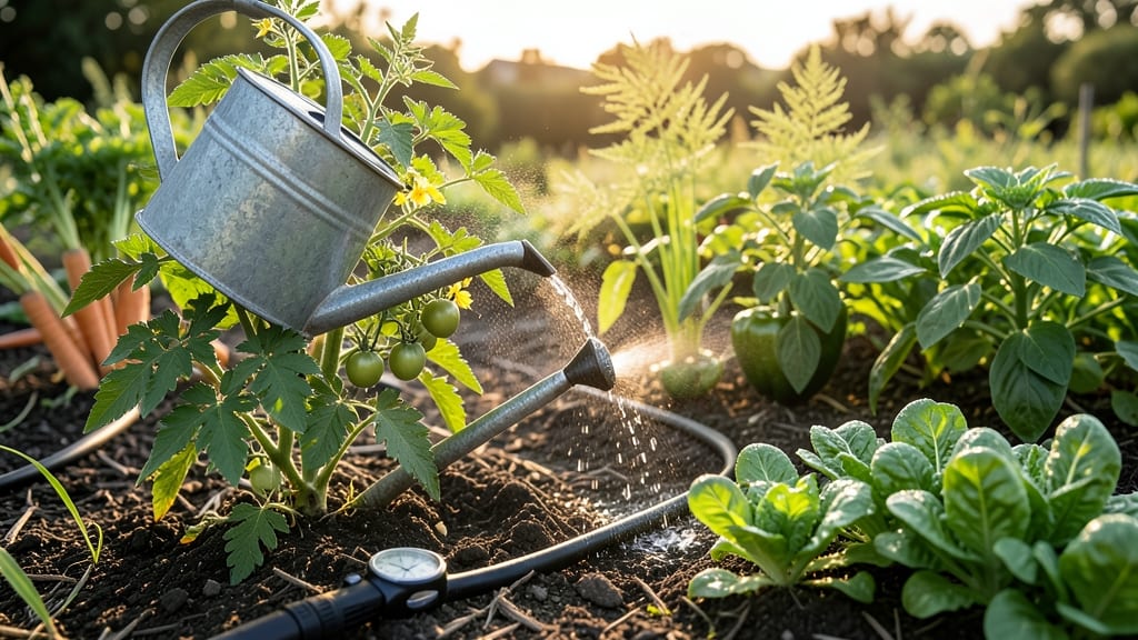 Best Time of Day to Water Vegetable Garden: Morning Mist Spray for Root Health